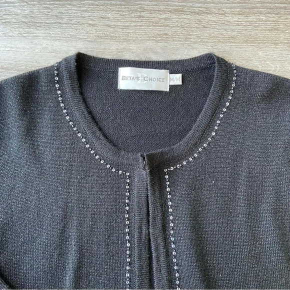 Vintage Beta’s Choice Wool Blend Beaded Sequins Embellished Cardigan - Picture 12 of 16